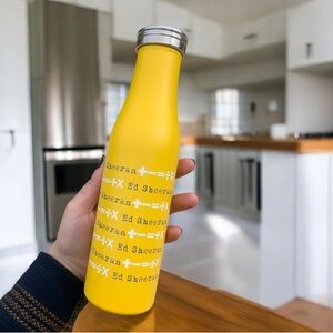 Ed Sheeran H2Go Yellow Stainless Steel Water Bottle 16.9 oz